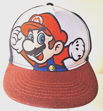 Nintendo Super Mario Youth Snap Back Hat Size 4-8Y Glitter Red - Preowned