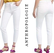 Pilcro And The Letterpress Anthropologie High Rise Skinny White Jeans Size 32