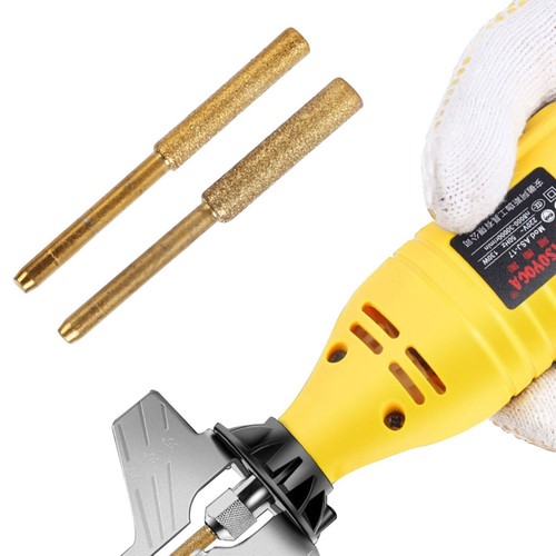 12x Diamond Chainsaw Sharpener Burr Grinder ChainSaw Drill Bit Sharpening Stones - Picture 7 of 14