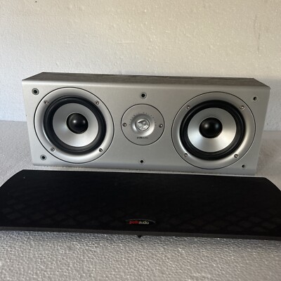 Polk Audio CS1 Center Channel Speaker Polkaudio - Black & Silver