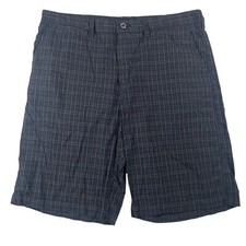 Apt. 9 Men's Gray Plaid Bermuda Chino Shorts Size 38 100% Cotton 11.5" Inseam