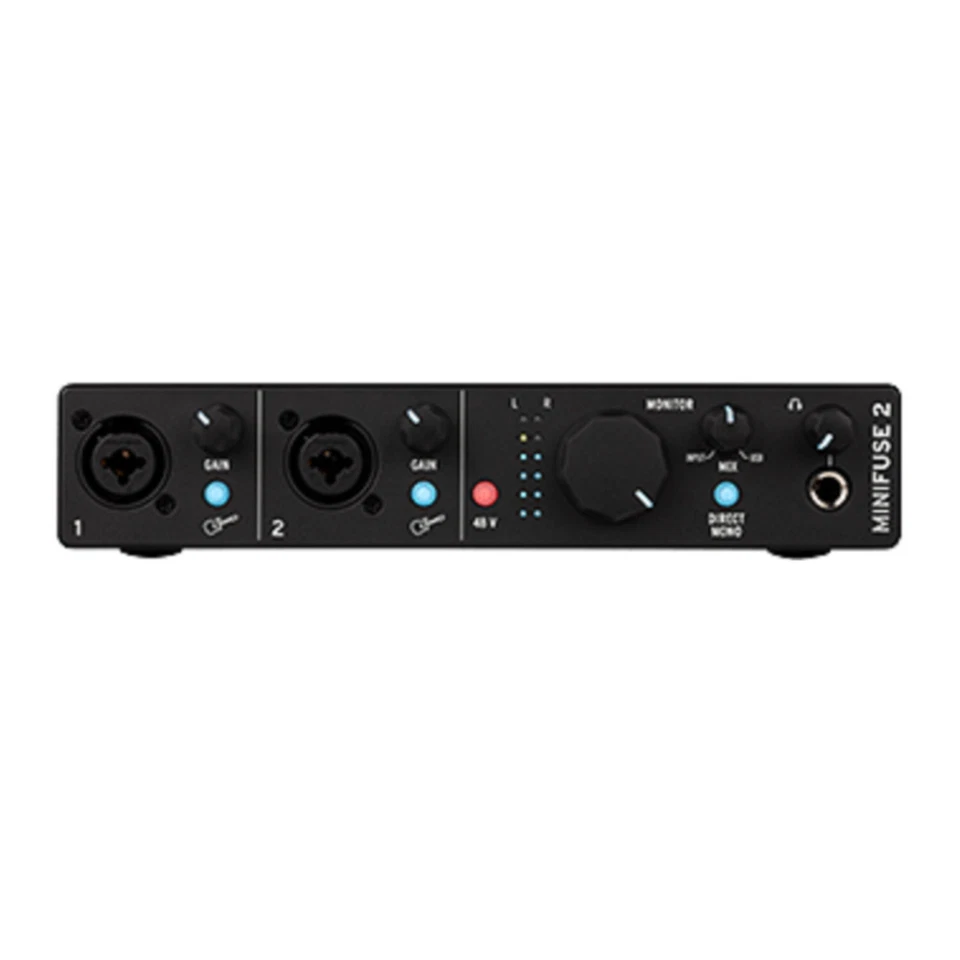 Arturia MiniFuse 2 USB C Audio Interface with Microphone and 2x TRS Cable Bundle - Image 2 of 4
