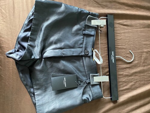 YSL saint Laurent black satin mini 