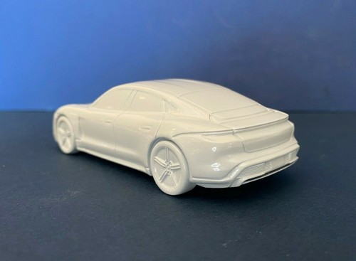 Porsche Taycan White Paperweight Billet Metal 1:43 - Picture 8 of 12