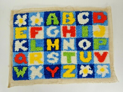 Vintage Alphabet/Letters Latch Hook Complete 27" x 18" | eBay