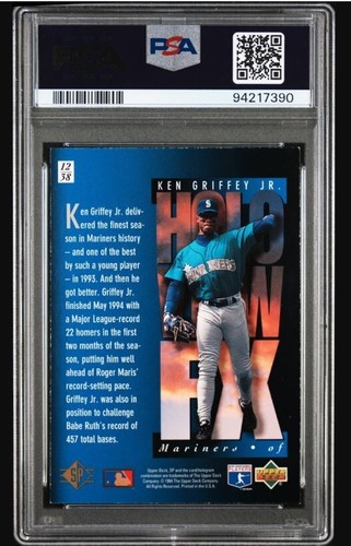 1994 Sp Holoview Ken Griffey, Jr. Signed Baseball Card PSA/DNA Certified 10 HOF - Picture 2 of 3