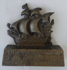 Messingmontur "A Galleon in the Time of Elizabeth 1558 - 1606