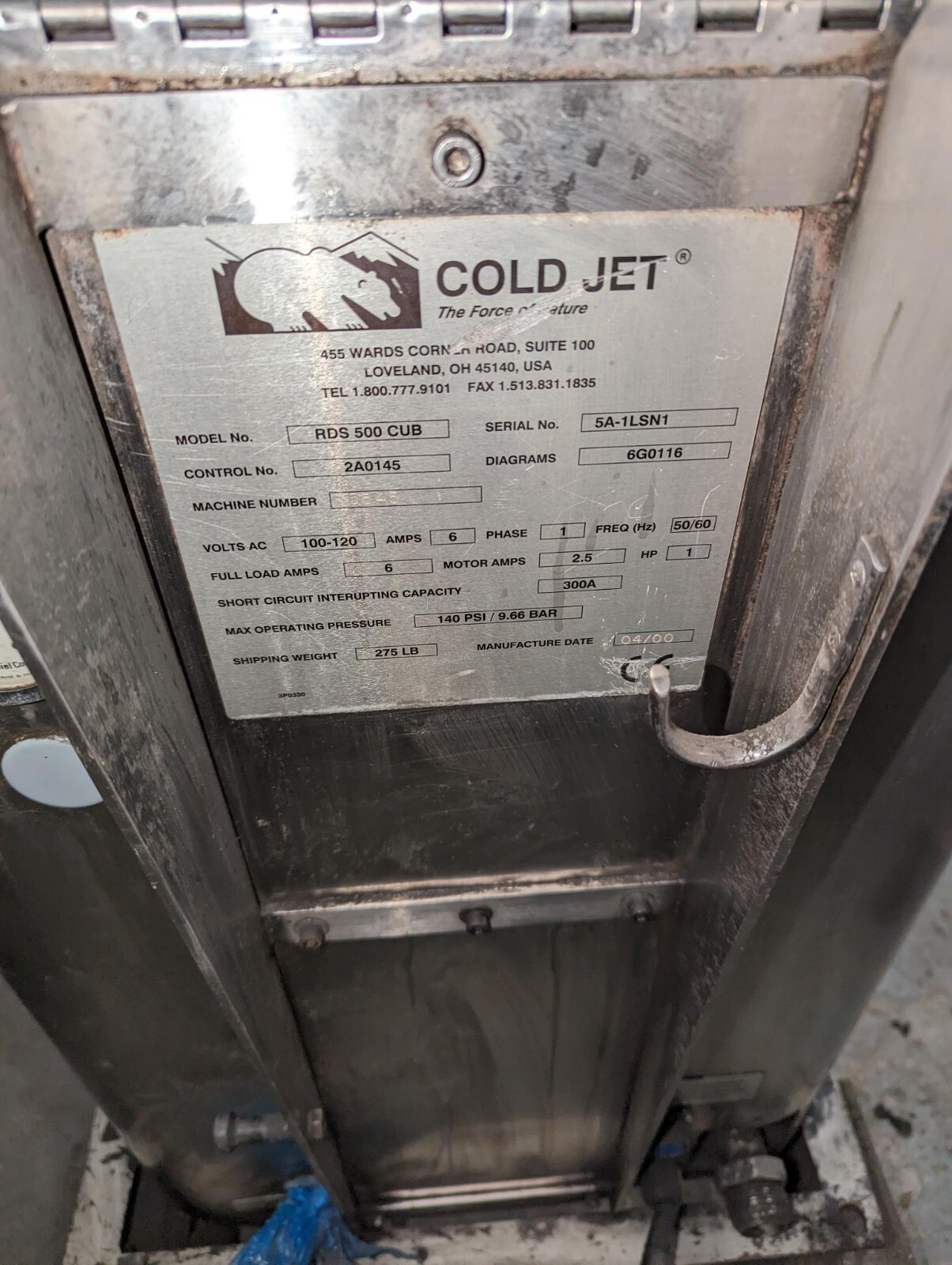 Cold Jet RDS 500 CUB Dry Ice Blaster eBay