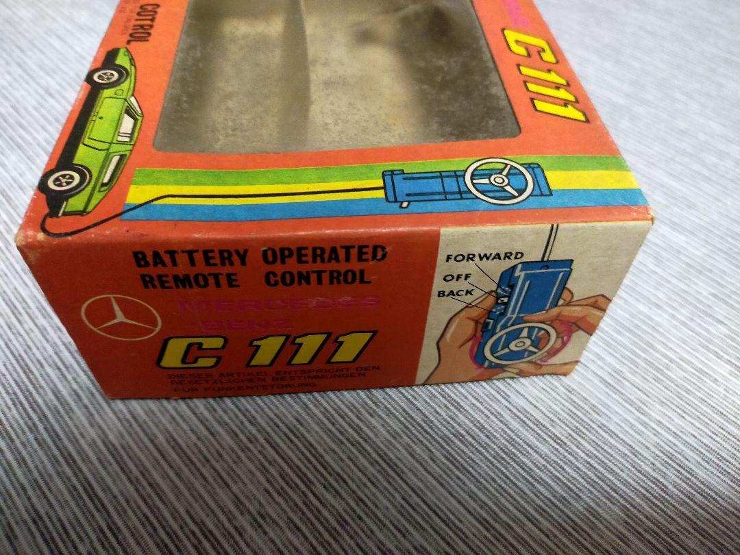 Mercedes Benz C111 tin Toy remote control car W/BOX F/S