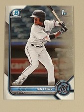 2022 Bowman Chrome 1st Bowman Prospect #BCP-96 Ian Lewis Miami Marlins