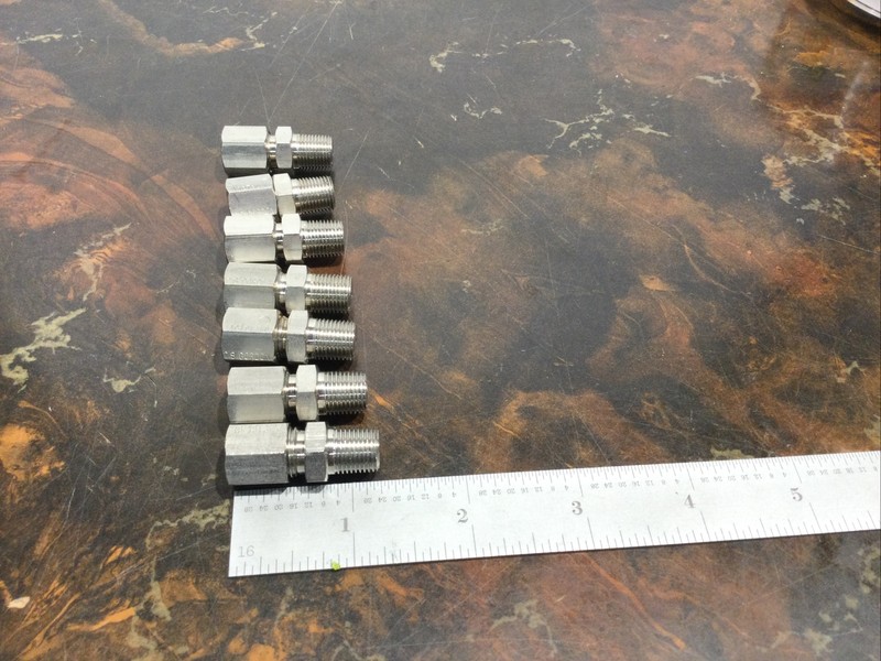 (7) Stainless Steel Gland Fittings 1/8 NPT