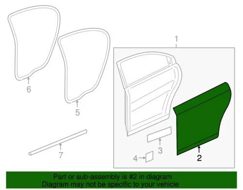 Panel exterior puerta trasera lado conductor Chevrolet Cruze 2011-2016 genuino GM 94516412 Foto 2 de 2