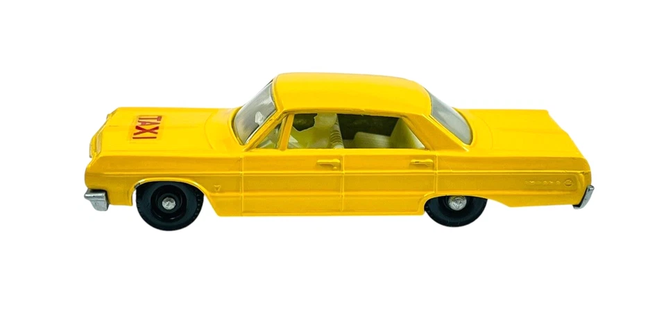 Matchbox Lesney No. 20 Base pintada Chevy Impala Taxi Cab con caja estilo E4 Foto 2 de 4
