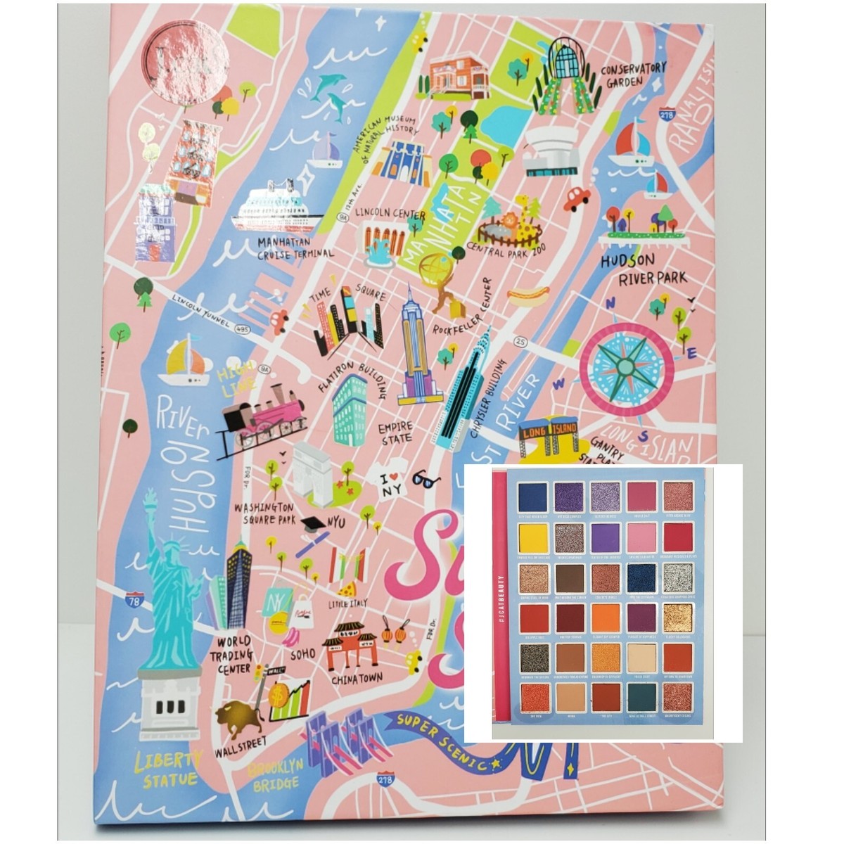 J Cat Beauty SURREAL SKYLINE 30 PIGMENT GUIDEBOOK EYE PALETTE