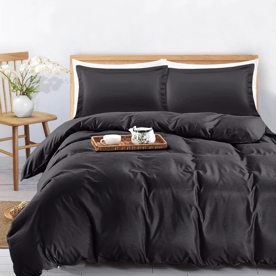 Duvet Cover Set with Pillow Shams Lightweight Quilt Covers Sets Twin Queen King - Image 2 of 4