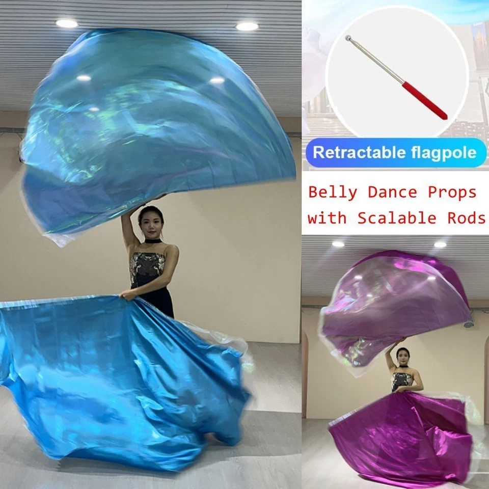 Multicolor Belly Dance Accessories Props Colorful Scarves Flag