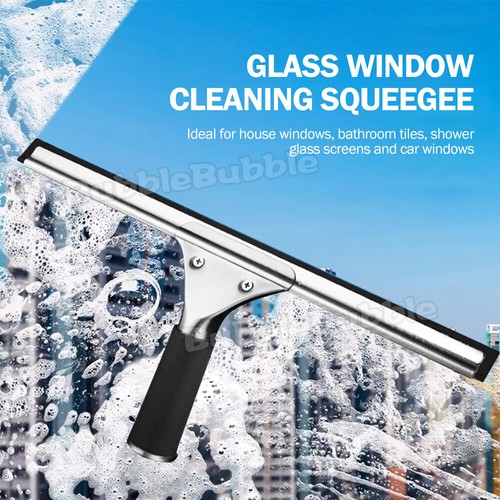 25-45cm Glass Window Cleaning Squeegee Blade Wiper Cleaner Shower Bathroom - Picture 2 of 15
