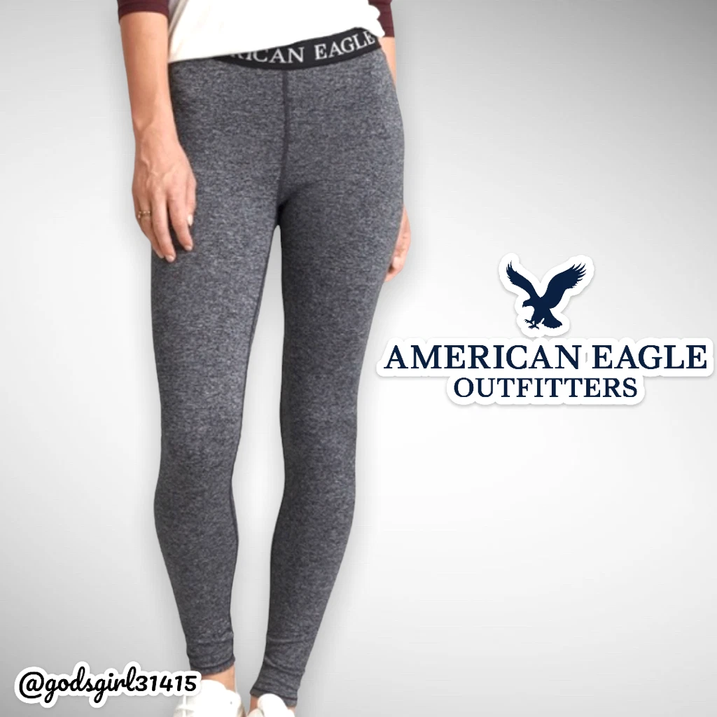 American Eagle Ahh-Mazingly Soft Full Length Leggings Heather Gray