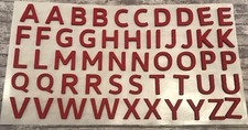 Felt Alphabet Letters Self Adhesive Red 2 Sets Personalise Craft Embellishments