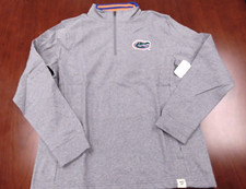 NWOT FANATICS NCAA FLORIDA GATORS GRAY 1/3 ZIP LONG SLEEVE SHIRT SIZE L