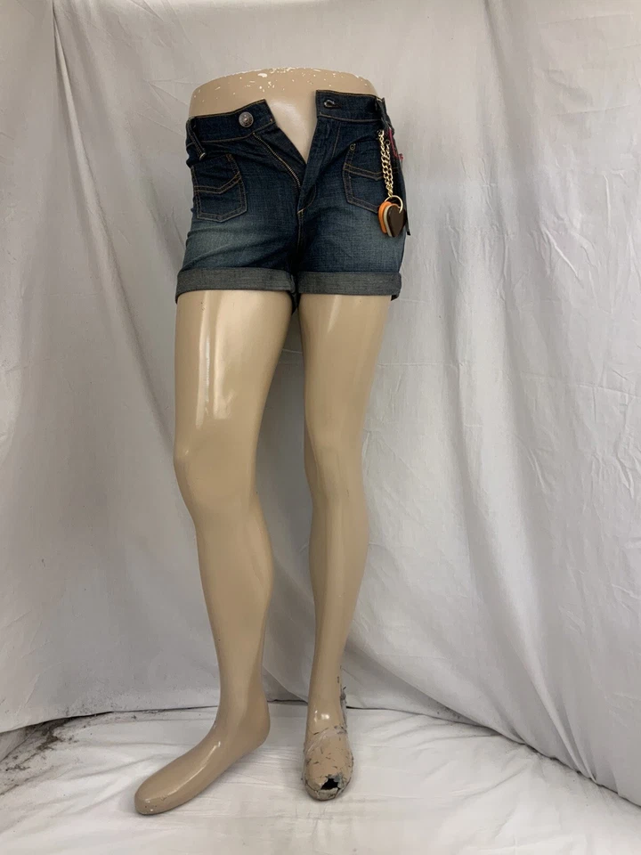 Pantalones Cortos Jean Dittos Talla 25 Azul 100% Algodón Tiro Bajo Hechos en EE. UU. YGI N1-344CG Foto 2 de 4