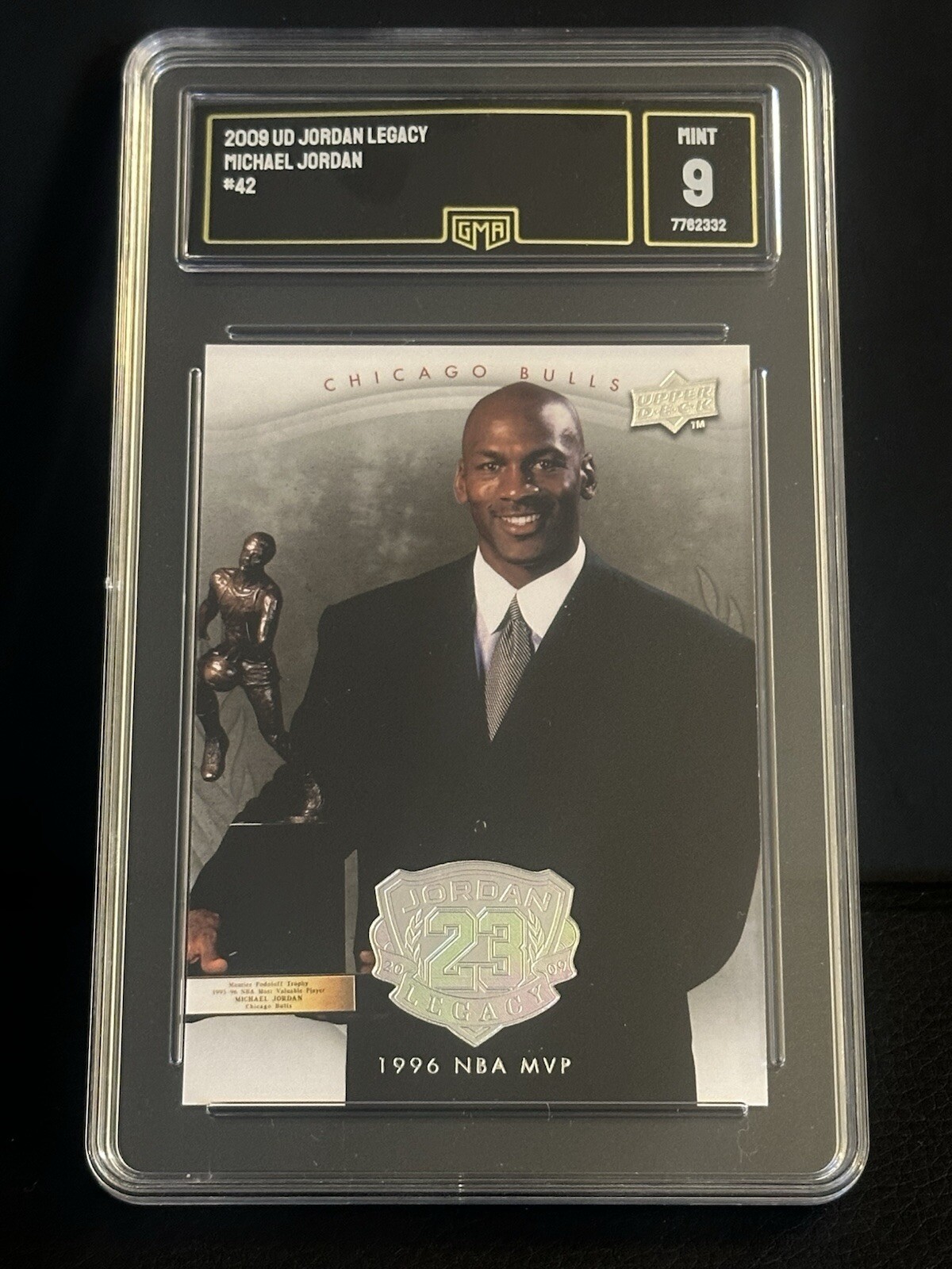 2009 Upper Deck Jordan Legacy Michael Jordan #42 GMA 9 MINT Chicago Bulls HOF