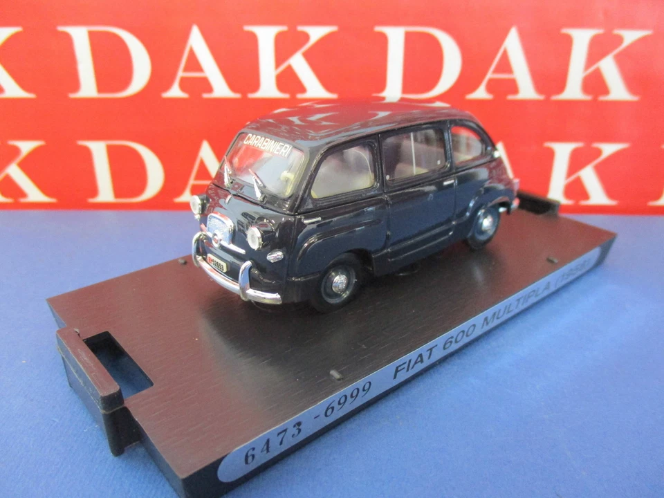 Die cast 1/43 Modellino Auto Carabinieri Fiat 600 Multipla 1956 by Brumm - Immagine 2 di 4