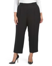 NWT- Vince Casual Pull-On Straight-Leg Cropped Trouser Pants, Black - Size XXXL