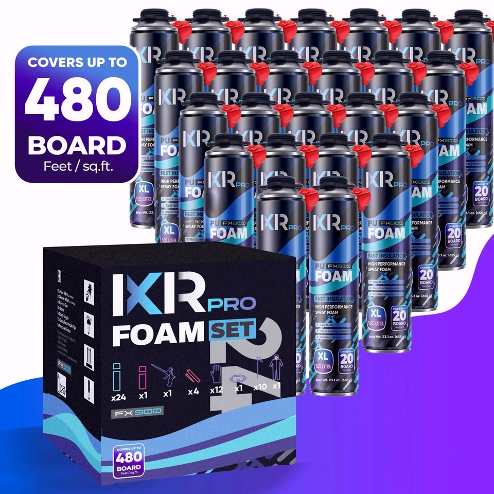 Spray Foam Insulation Kit (24 PK Kit-25.4oz) Expanding Foam Sealant - Image 4 of 4