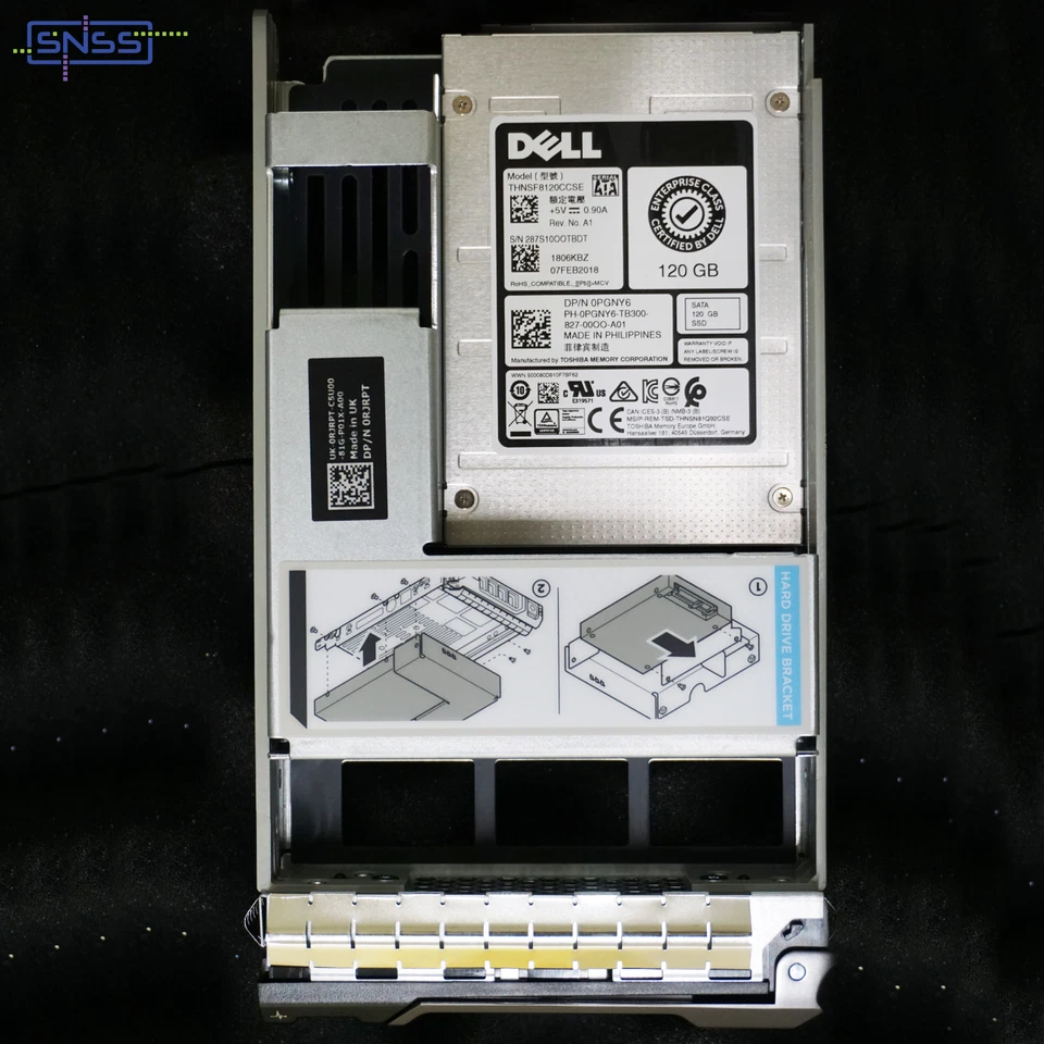 DELL 120GB 2.5" in 3.5" Caddy SATA III BOOT MLC Hot Plug SSD 400-AFMX EXVAT £82 - Image 3 of 4