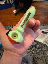 Pipe Phoenix Star Orange and Green 2 toned  Glitter pipe