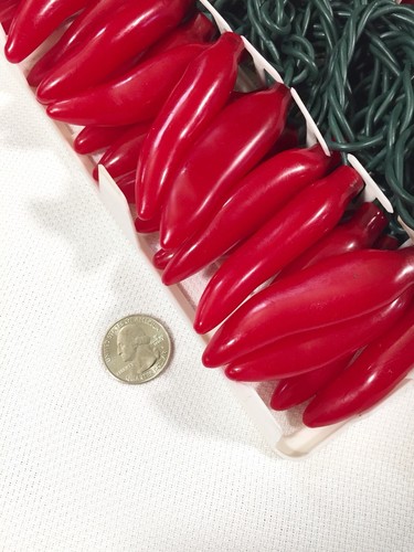 50 Indoor Outdoor Plastic Red Chili Pepper Party String Lights Decor - Picture 9 of 9