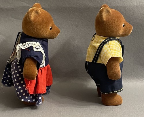1988 Sylvanian Forest Bärenwald Brown Bears Mom & Dad by Simba Vintage Calico - Picture 2 of 10