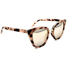 SOJOS Fashion Designer Sunglasses Pink Cat Eye Tortoise Frame Mirrored Lenses