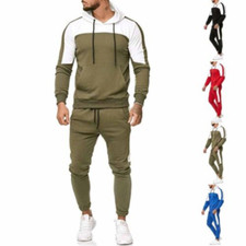 1x Mens Fleece Jogging Set,Soft Sweatsuit Casual Hoodie Pants Sweatshirt Set