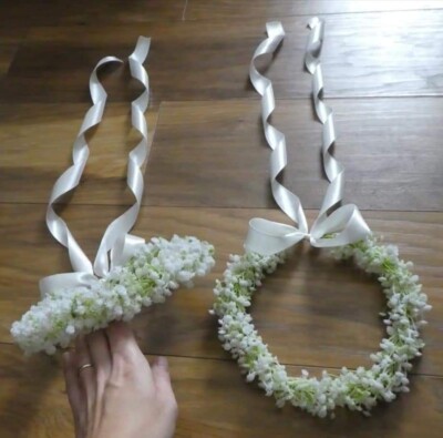 Gypsophila Babys Atem Blume Krone Ring Haar Braut Hochzeit Stirnband weiß