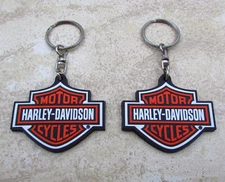 QTY 2 Pack Hannum's Harley Davidson Pennsylvania , Bar & Shield, Key Chain, Fob