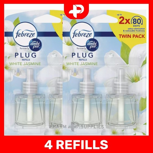 4 x wkłady wtykowe Febreze Ambi Pur - biały jaśmin (2 x podwójne opakowanie)