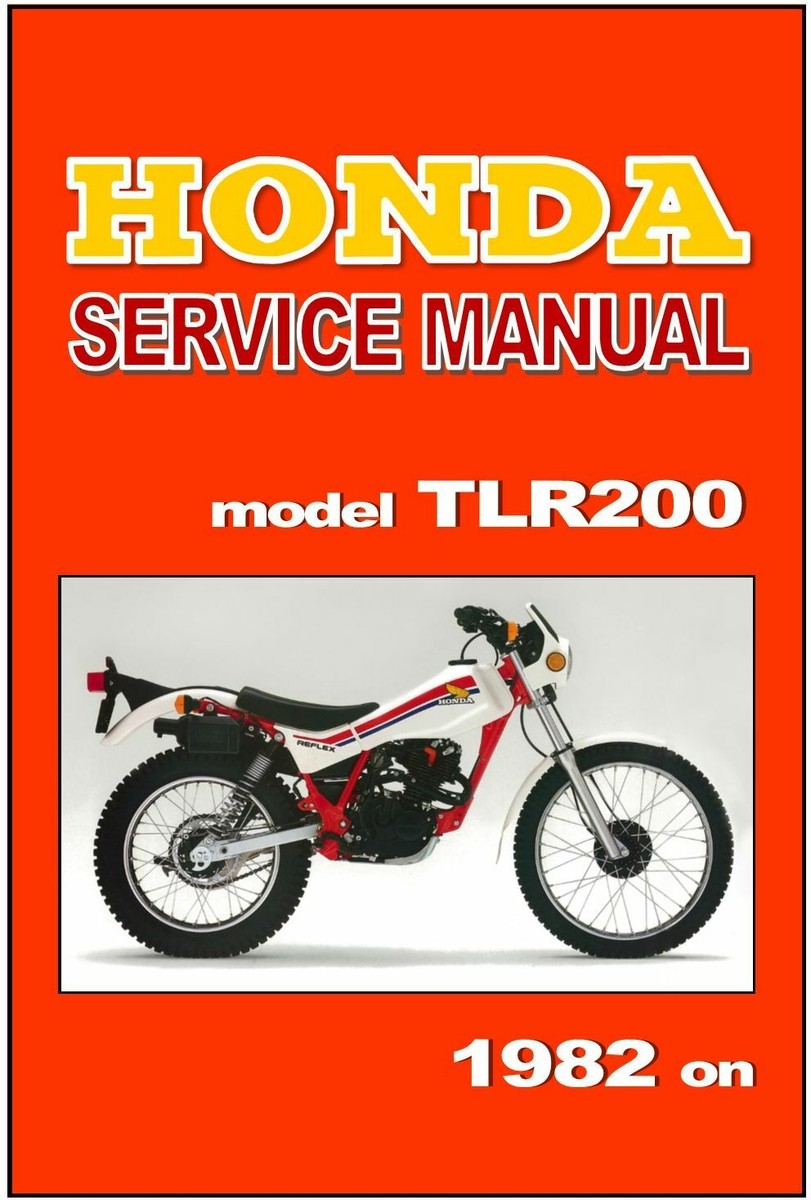 HONDA Workshop Manual TLR200 Reflex 1982 1983 1984 1985 1986 1987