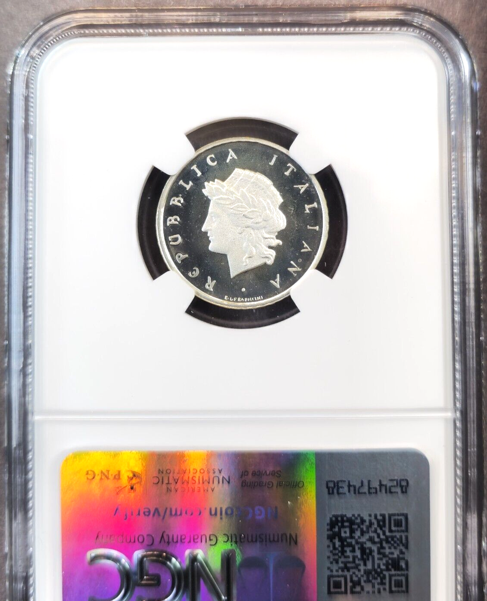 1993 ITALY SILVER 100 LIRE BANK OF ITALY NGC PF 69 ULTRA CAMEO
