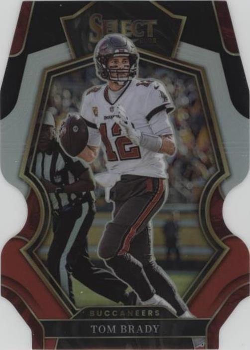2022 Panini Select - Premier Level Tom Brady #192 Black & Red Prizm Die-Cut