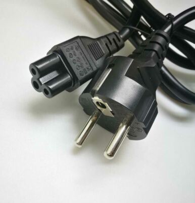 3ft EU IEC-C5 power cable cord C5 2 Pin Clover Leaf Mains Power Cord 3X0.75mm2
