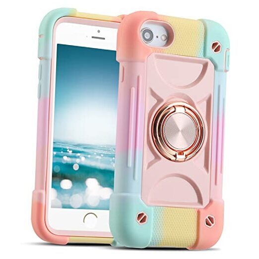 Compatible with iPhone Se3/iPhone Se2,iPhone 6/6S Rainbow Pink