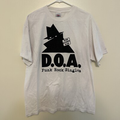 Vintage 2007 DOA Shirt Punk Rock Singles Size L -A