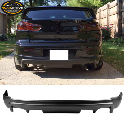 #ad Fits 08 15 Mitsubishi Lancer Rear Bumper Lip Spoiler PP Unpainted Black $229.99