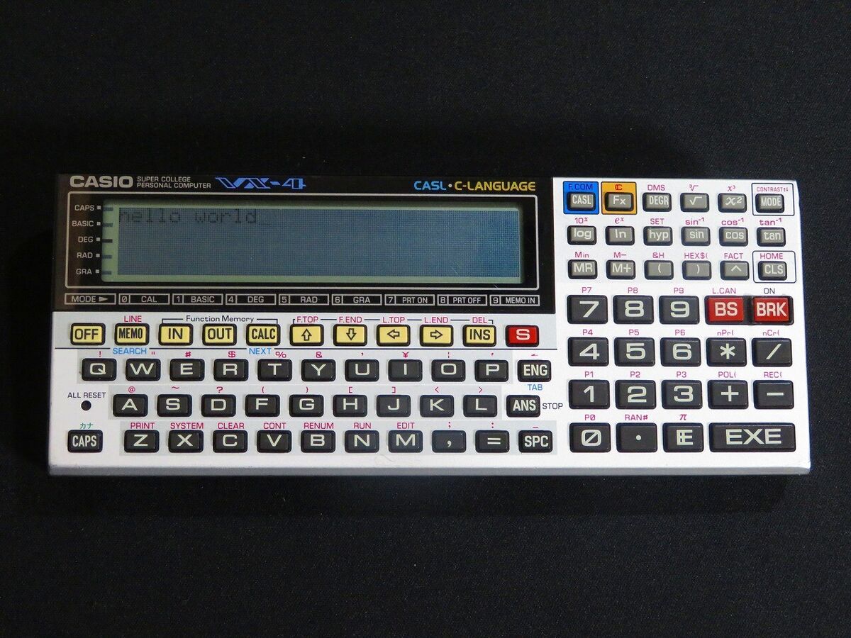 VINTAGE CASIO VX-4 mini Personal Pocket Computer C language VINTAGE CASIO VX-4 mini Personal Pocket Computer C language