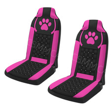 Fundas de asiento de auto delanteras 2 piezas estilo huella rosa para asientos con cubo respaldo alto