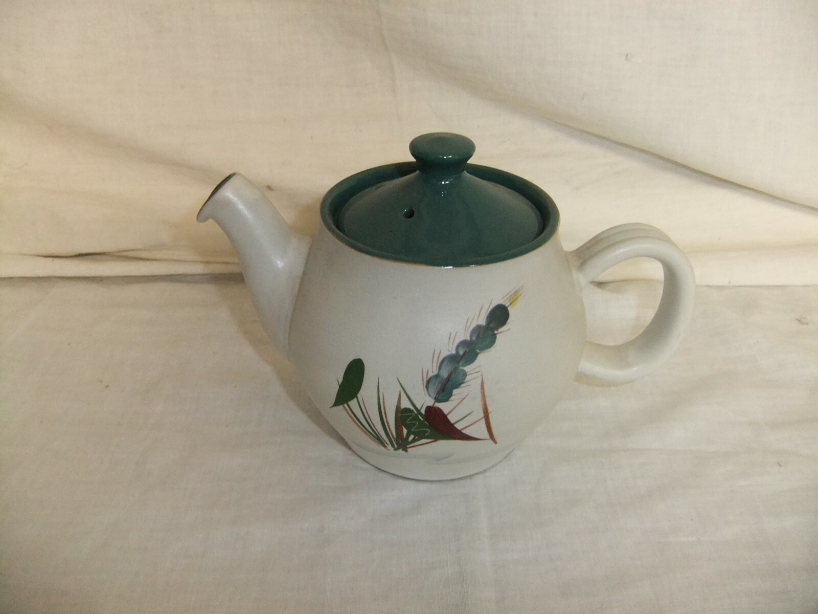 c4 Pottery Denby Greenwheat hand painted plate bowl teapot cup saucer