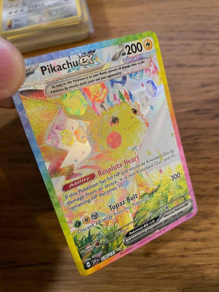ポケモンカード　ピカチュウex 英語版　238/191 . Pokémon Pikachu ex Special Illustration Rare #238/191