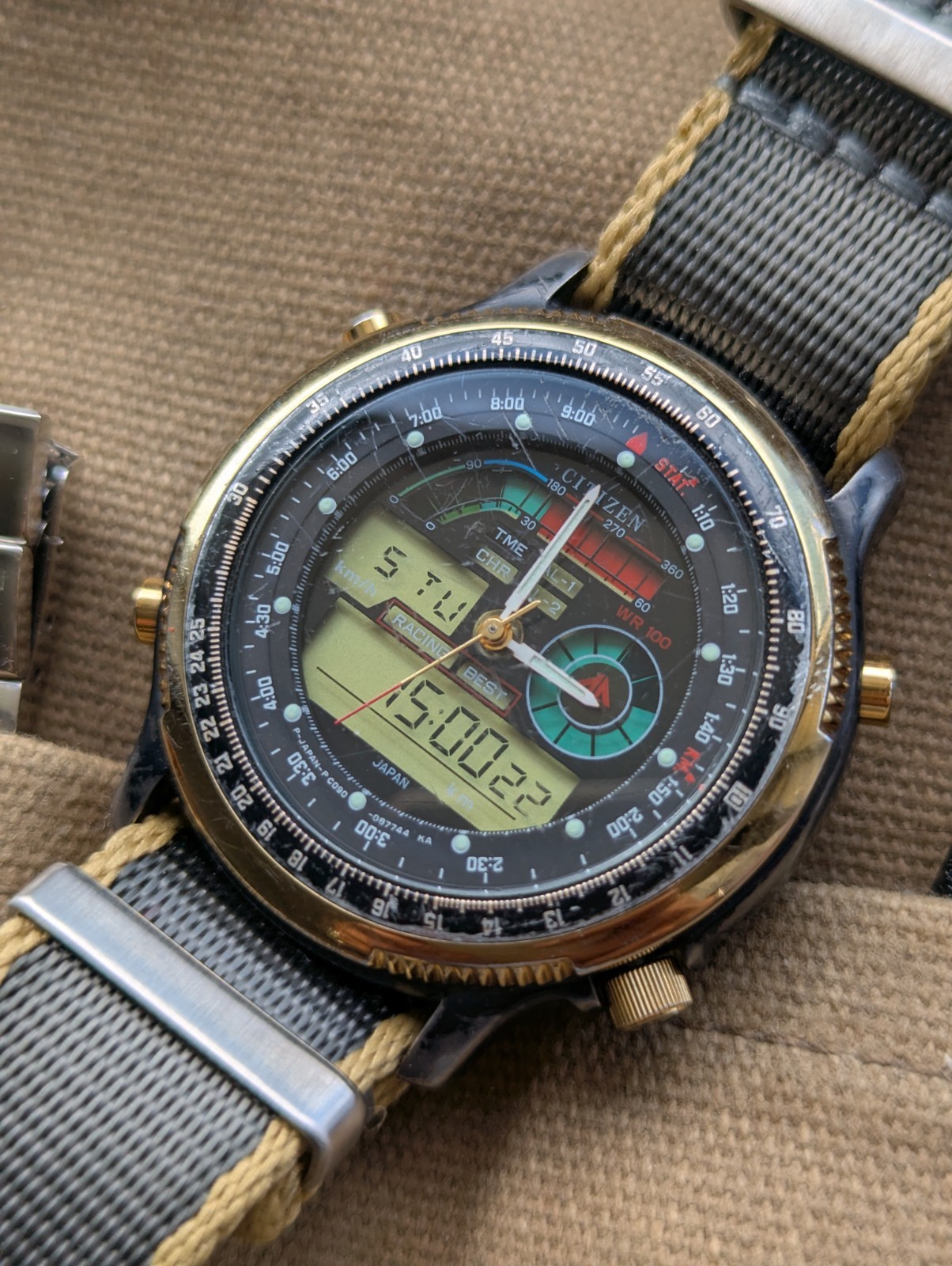 Promaster FWO Citizen Timer in (C090-088841) Watch 1991 Race Ana-Digi Vintage - vintagewatches.pk